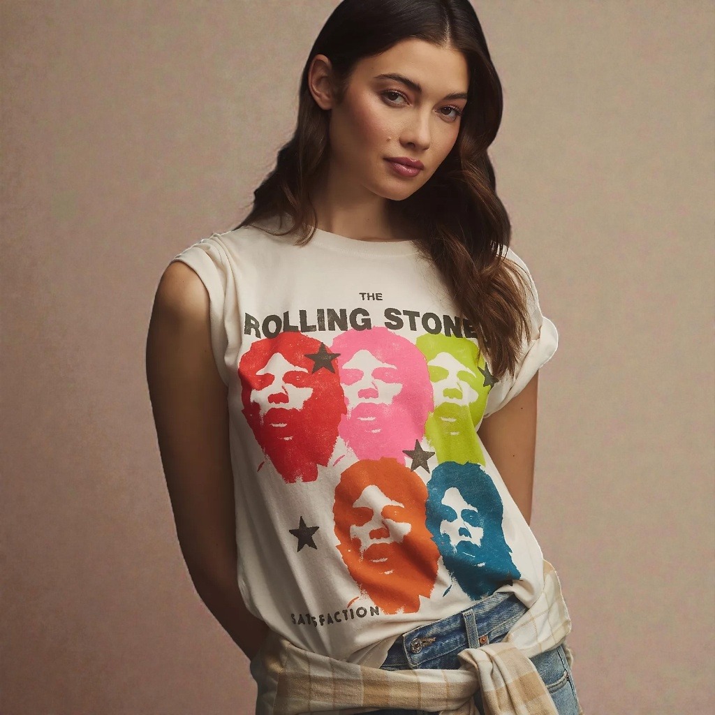 Daydreamer Rolling Stones Graphic Tee Oversized Xs Band Tee